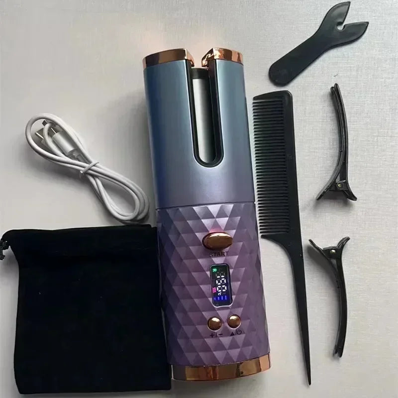 Luxury Automatic Wireless Hair Curler | USB Rechargeable Anti-Scald Curling Tool