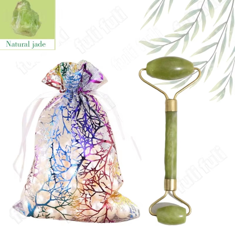 Rose Quartz Jade Roller & Gua Sha Facial Massage Set
