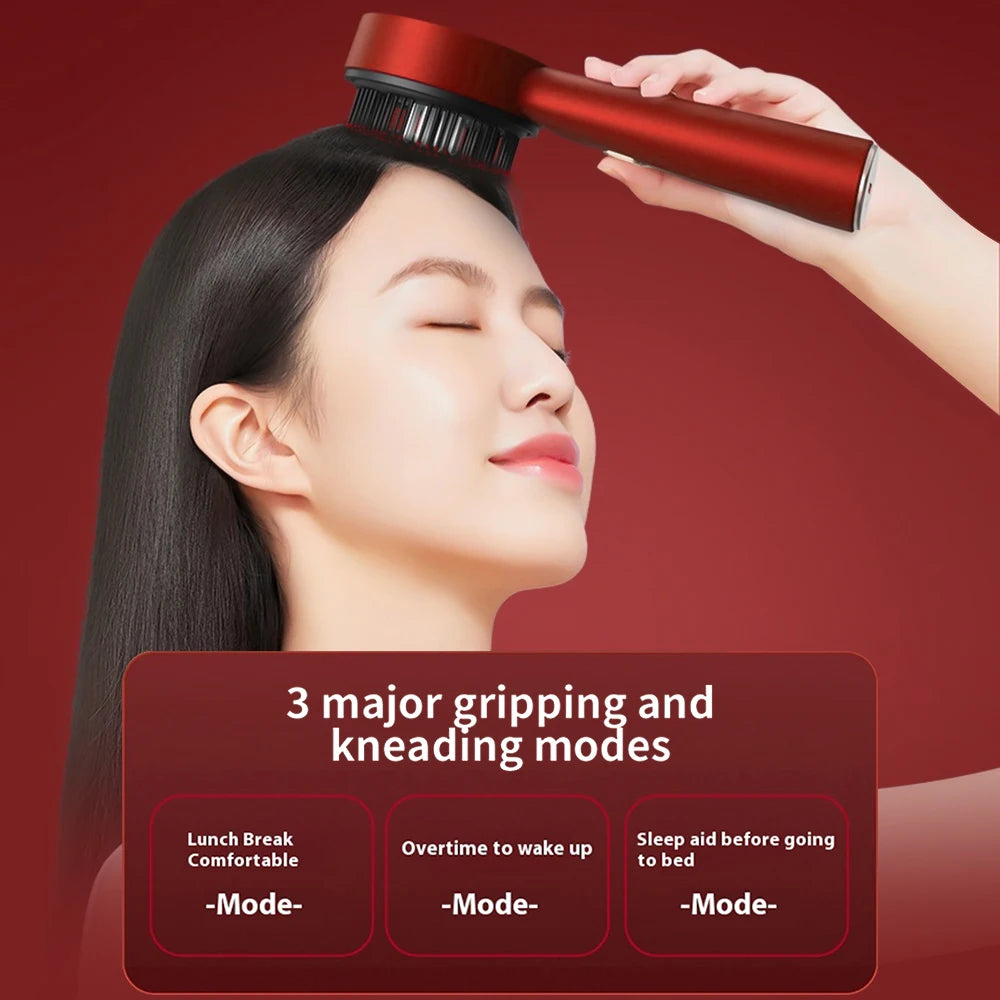 3-in-1 Red Light Scalp Massager & Hair Oil Applicator Brush