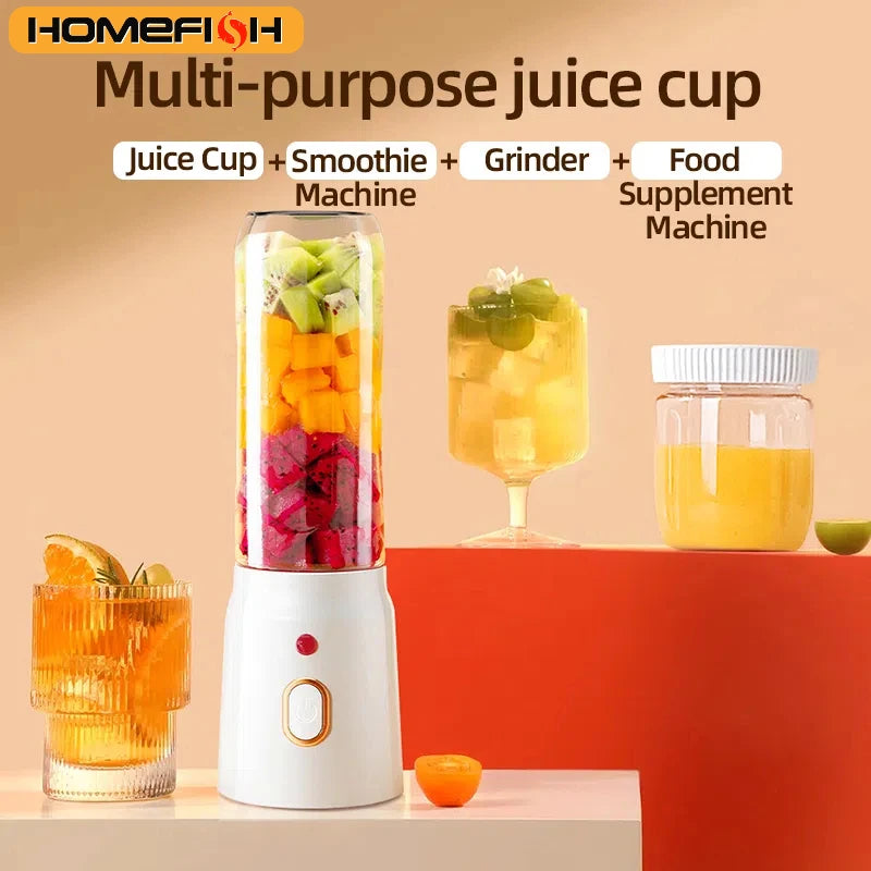 500ML Portable USB Rechargeable Blender | Smoothie & Protein Shake Mixer