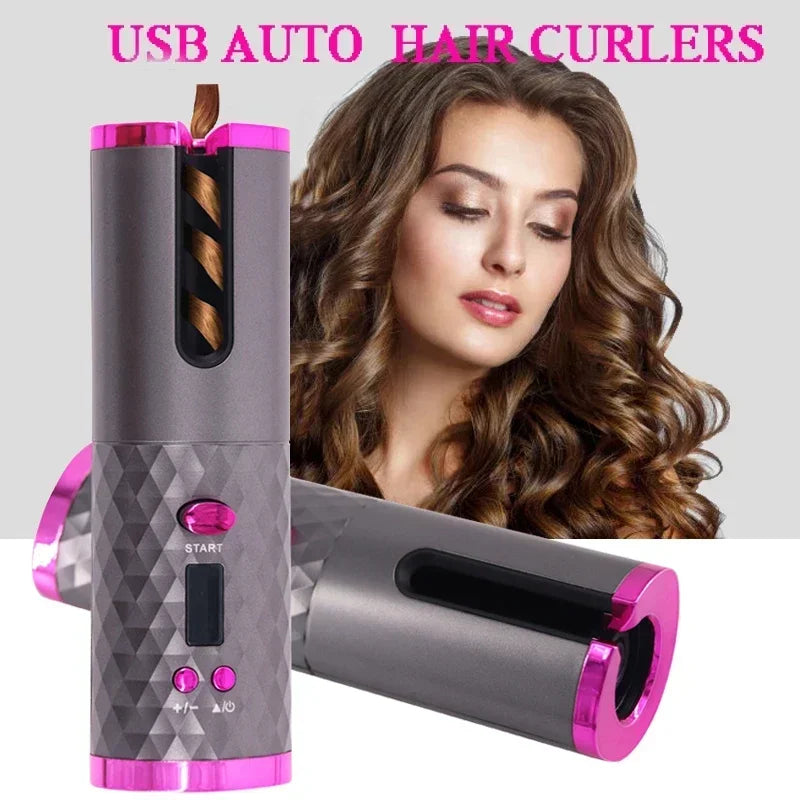 Luxury Automatic Wireless Hair Curler | USB Rechargeable Anti-Scald Curling Tool