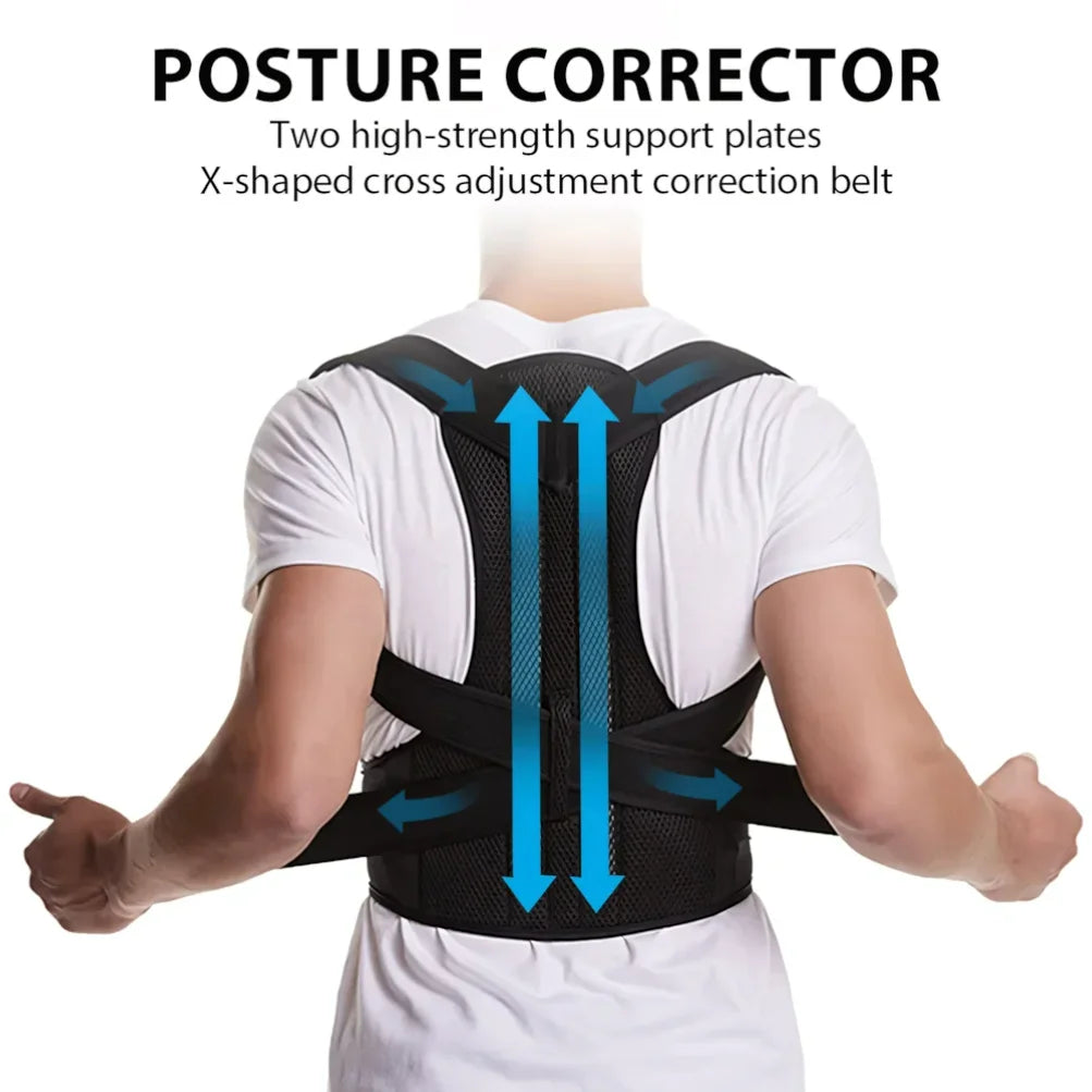 PosturePro™ Adjustable Back Brace – Instant Posture Support & Pain Relief