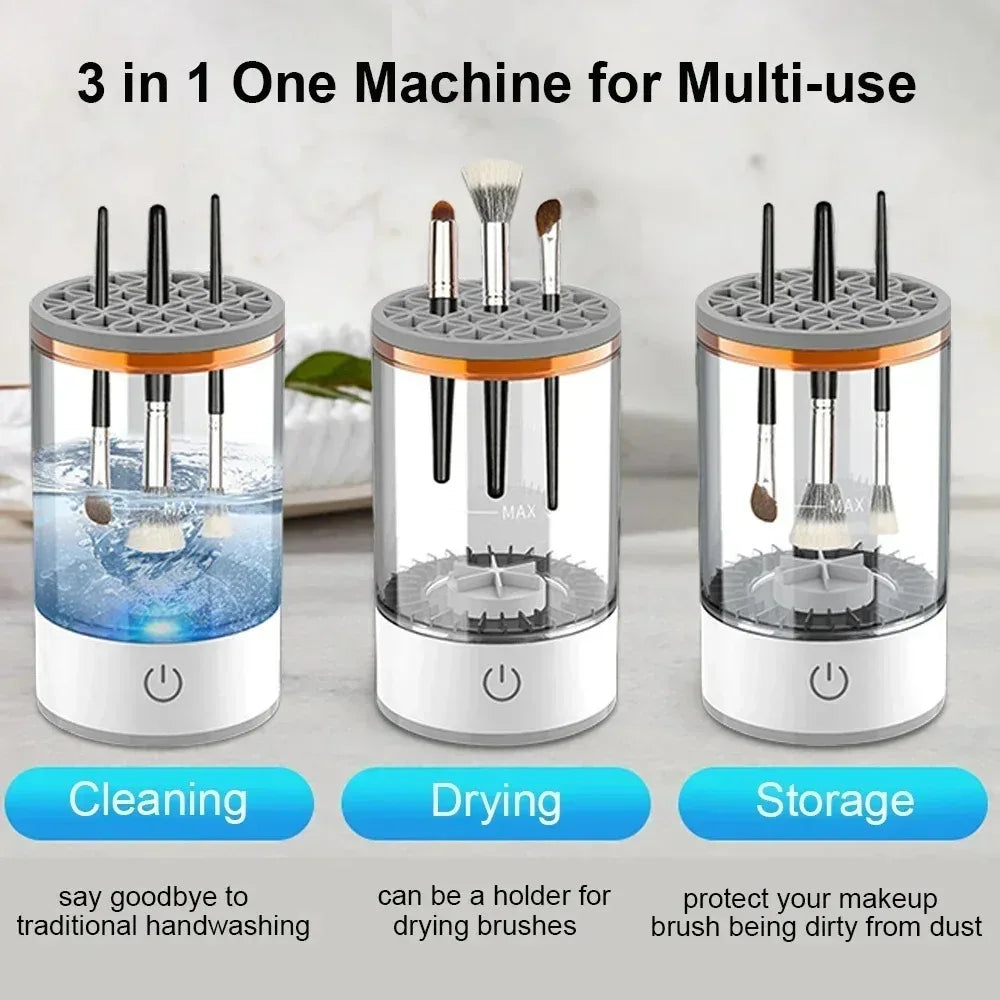 3-in-1 Automatic Makeup Brush Cleaner