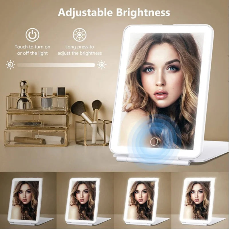Rechargeable LED Makeup Mirror | Portable Travel Vanity Mirror