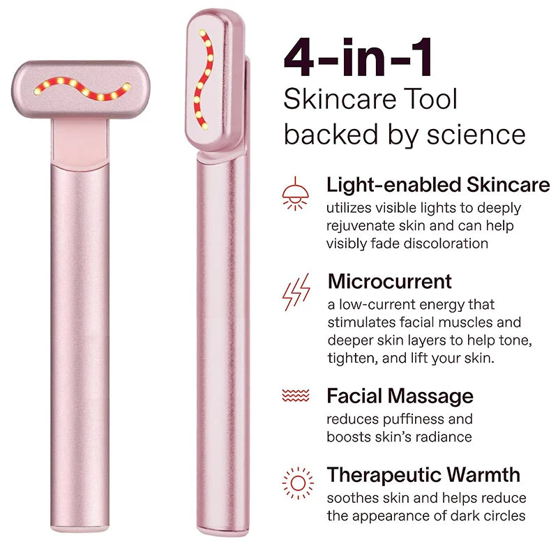 EMS Microcurrent Red Light Facial Sculpting Wand
