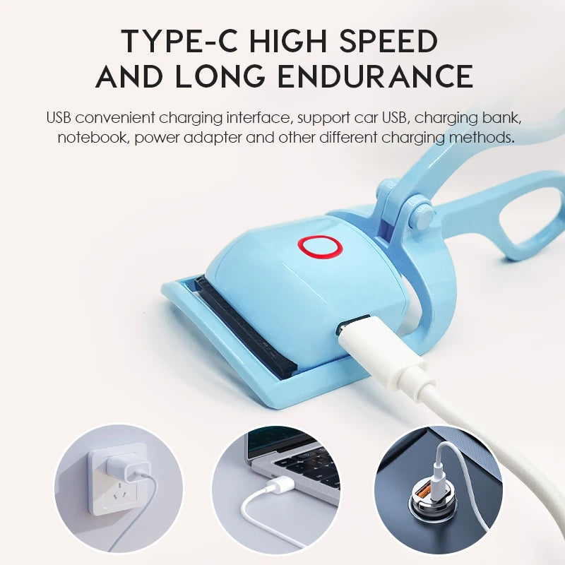 Heated Eyelash Curler | Portable Long-Lasting Lash Curler