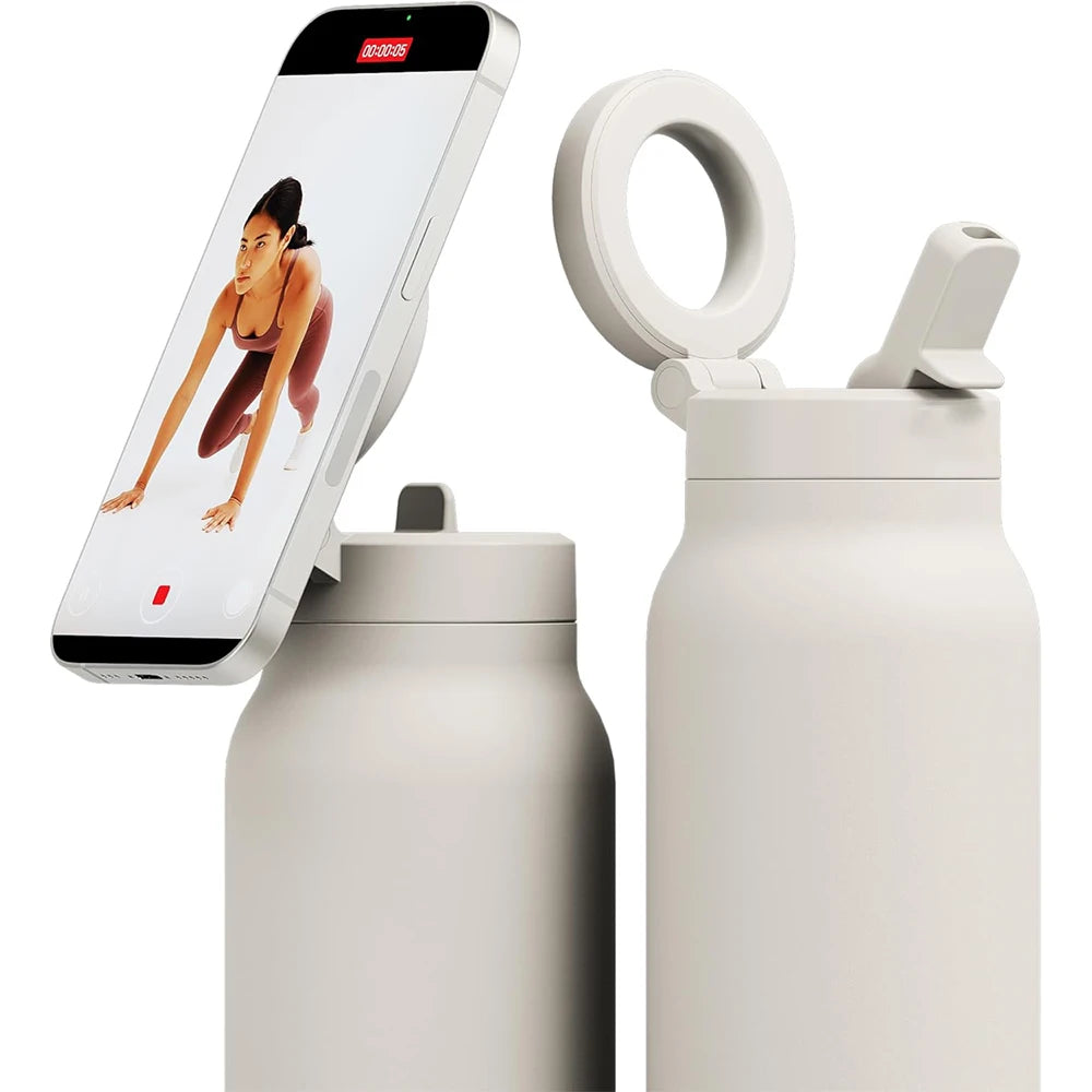 24oz Magnetic Phone Mount Insulated Water Bottle