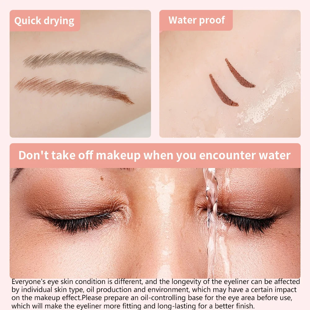 Elevate Your Eye Game with Our 1PC Waterproof Eyeliner Pen - Fast Drying, Durable, and Effortlessly Smooth for Stunning Natural Looks