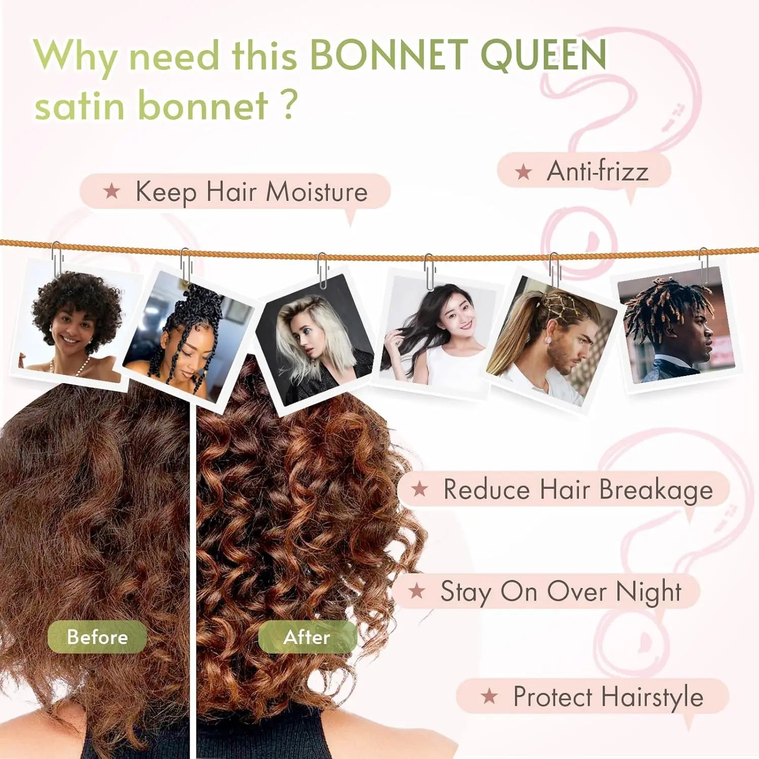 Luxury Satin Silk Bonnet – Adjustable Sleep Cap for Hair Protection