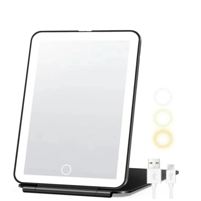 Rechargeable LED Makeup Mirror | Portable Travel Vanity Mirror