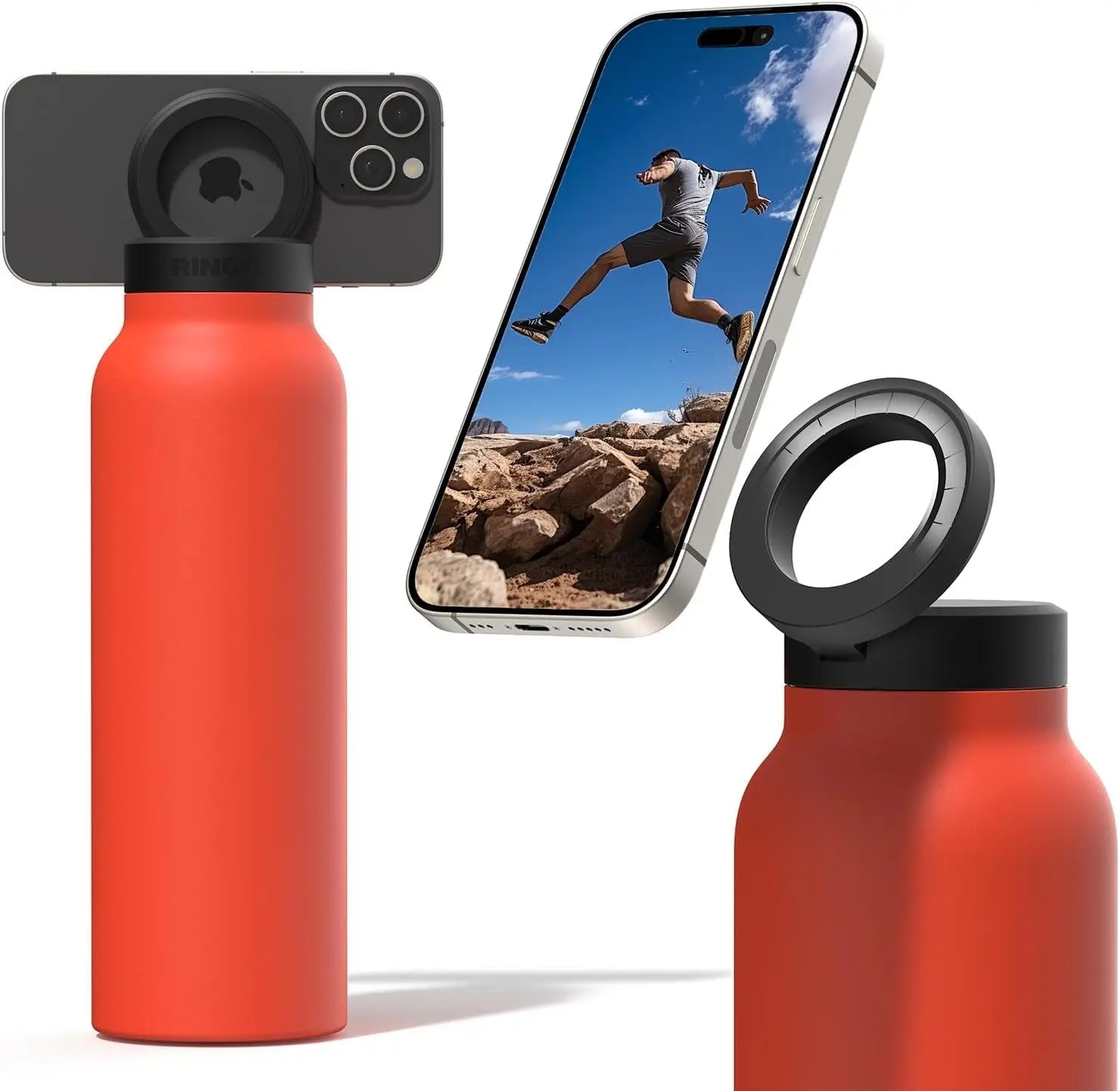 24oz Magnetic Phone Mount Insulated Water Bottle