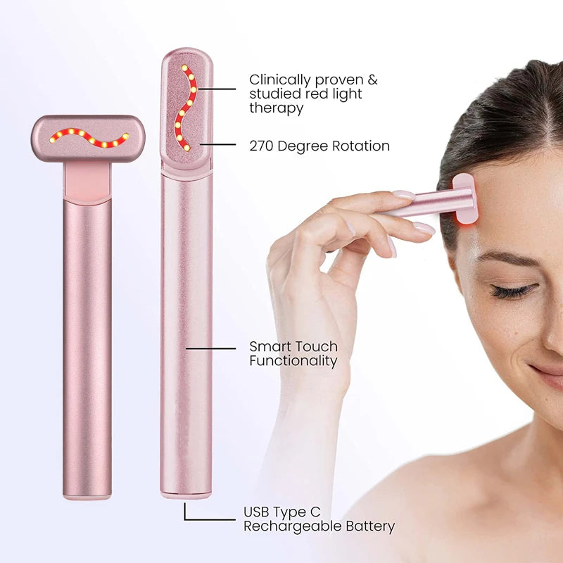 EMS Microcurrent Red Light Facial Sculpting Wand