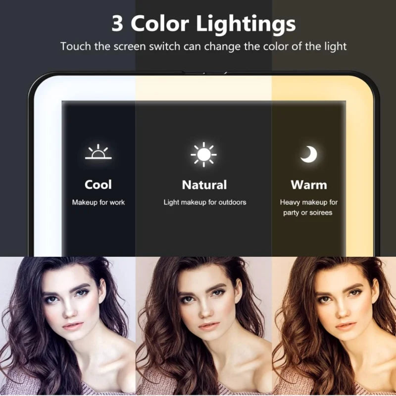 Rechargeable LED Makeup Mirror | Portable Travel Vanity Mirror