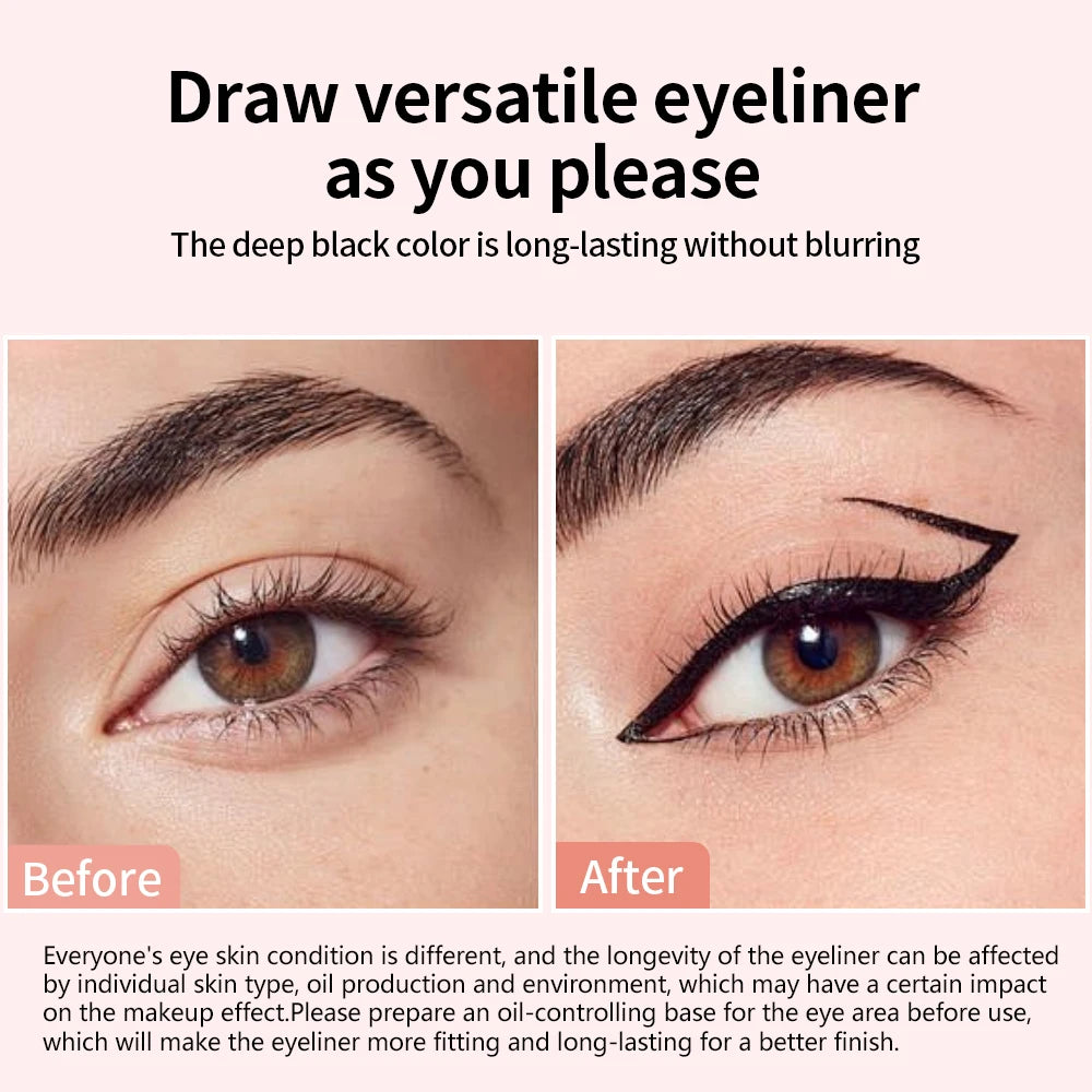 Elevate Your Eye Game with Our 1PC Waterproof Eyeliner Pen - Fast Drying, Durable, and Effortlessly Smooth for Stunning Natural Looks