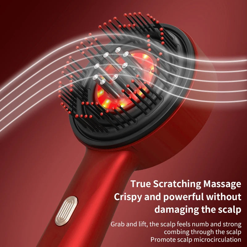 3-in-1 Red Light Scalp Massager & Hair Oil Applicator Brush