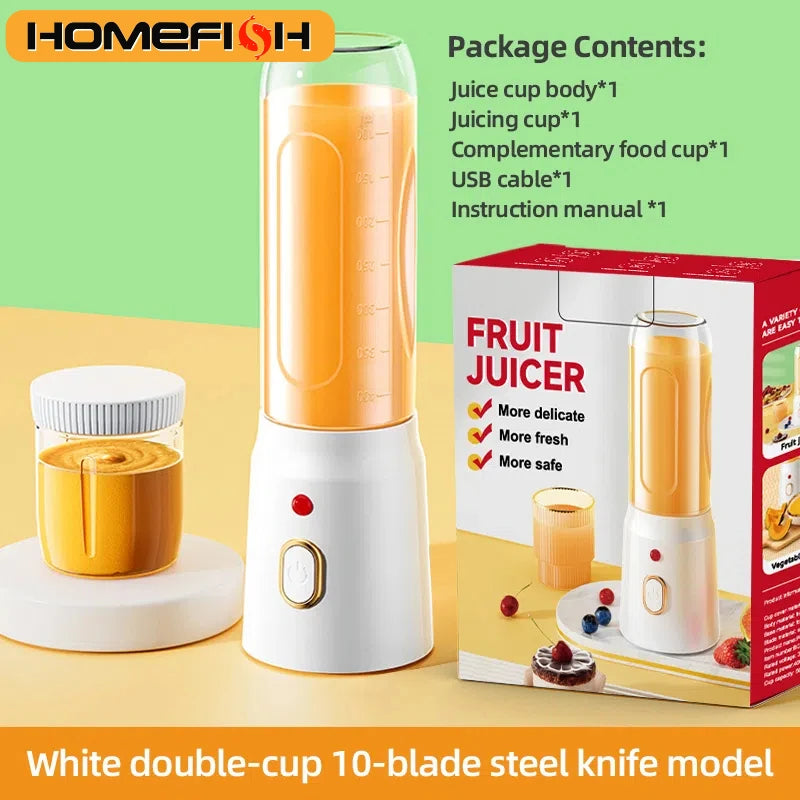 500ML Portable USB Rechargeable Blender | Smoothie & Protein Shake Mixer