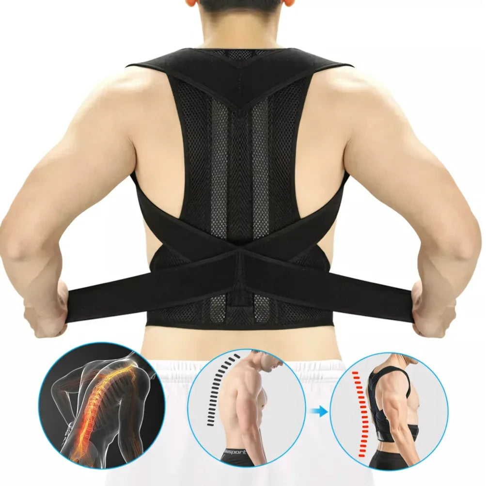 PosturePro™ Adjustable Back Brace – Instant Posture Support & Pain Relief
