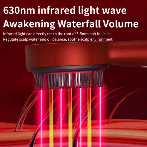 3-in-1 Red Light Scalp Massager & Hair Oil Applicator Brush